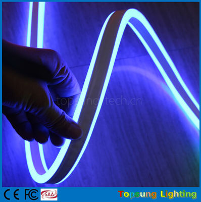 Luz de neon flex de dois lados 8*18mm mini tamanho fita de neonflex LED de 24v cor azul