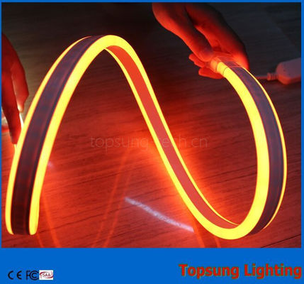 Topsung iluminação 12v laranja 100m mini duplo lado led neon corda tira à prova d'água 8,5*18mm luz