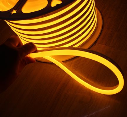 50m bobina anti-UV totalmente à prova d'água IP68 LED flex neon tira 24vsmd flexível tubo macio amarelo emissora mini 7 * 15mm