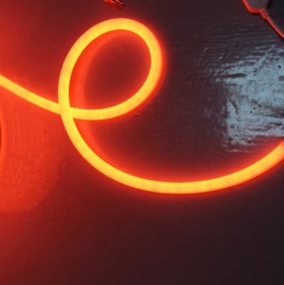 12v mini redondo 16mm de diâmetro 360 graus de emissão LED neonflex corda luz laranja LED neon tubo macio