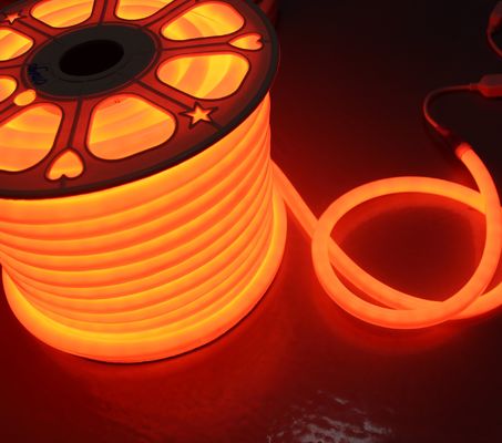 24v tubos flexíveis de neon laranja de neon leve 360 led neon flex banda à prova d'água corda exterior 2835 smd