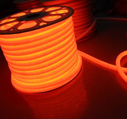 12v mini redondo 16mm de diâmetro 360 graus de emissão LED neonflex corda luz laranja LED neon tubo macio