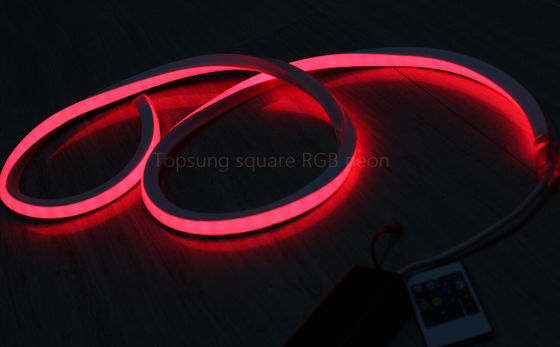 Quadrado LED Strip RGB Neon Flex Corda Luz à prova d'água 220V Iluminação exterior flexível