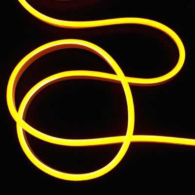 Super brilhante micro flexível LED tubo de neon corda de luz de tiras amarelo 2835 SMD iluminação silicone neonflex 24v