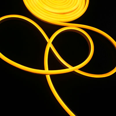 Super brilhante micro flexível LED tubo de neon corda de luz de tiras amarelo 2835 SMD iluminação silicone neonflex 24v