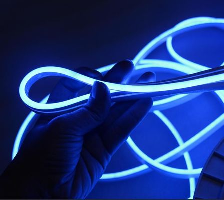 Luz de fita de neon de 12 V de cor azul LED 6*12 mm micro luz de corda de neon