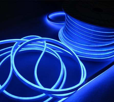 Padrão de alta luminosidade e Mini luz LED flexível à prova d'água de néon, luz de néon LED 6W/m azul