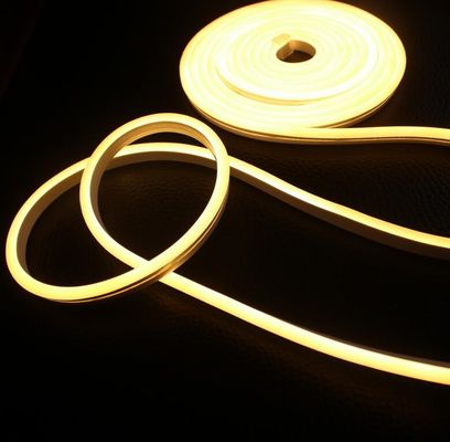 12v de luz de faixa flexível de néon LED branco quente 6x13mm corda SMD para sinalização