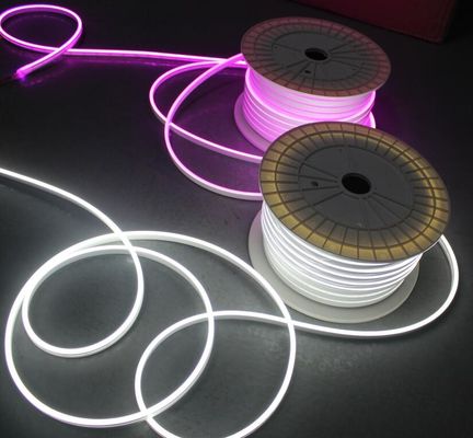 Lâmpada de neon de silicone de 12 V, de LED branco frio, com faixa de luz de neon mini de 6 mm, de LED SMD, de neon flex