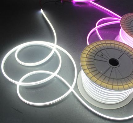 Tubo de néon LED branco ultra fino mini néon LED luz flexível 12v néon LED