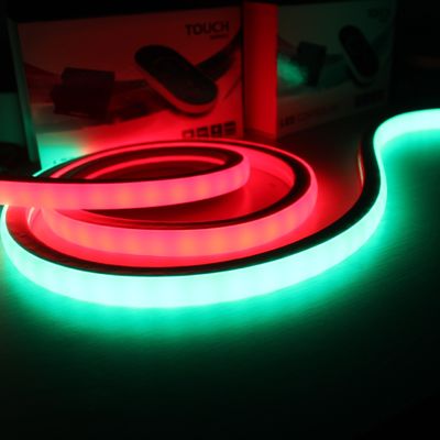 Nova luz de neon flex de silicone de 24 volts RGB digital endereçável