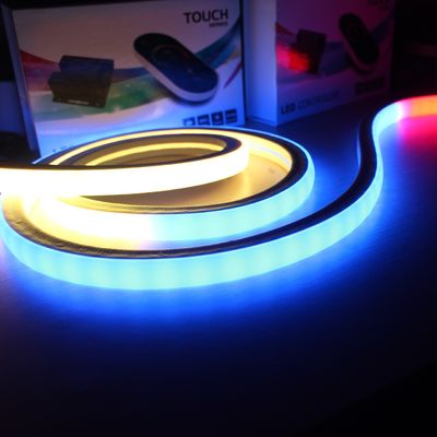Luz digital intermitente SMD LED 5050 RGB com IC Neon 12V 17x17mm quadrado luzes digitais de neon-flex