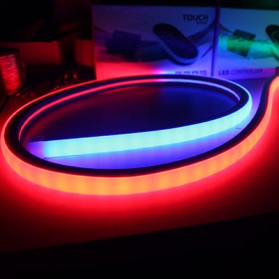 Top View quadrado LED Neon Flex Digital RGB Pixel Luzes de Natal, rgb LED neon flex 24v