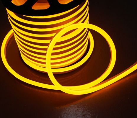 Alta luminosidade SMD2835 IP68 amarelo LED neon flex luz de fita de corda 110v