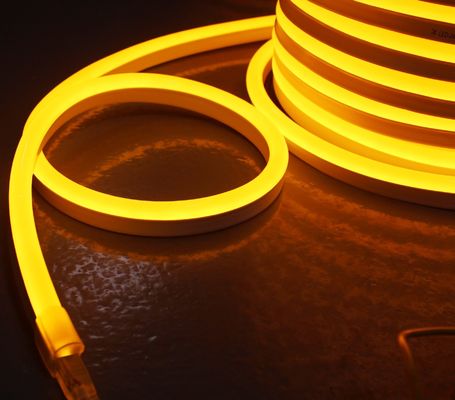Alta estabilidade à prova d'água 24v faixas luminosas exteriores âmbar LED neon flexível com IP68 amarelo