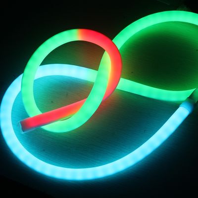 Lâmpada de decoração de LED RGB IP65 à prova d'água de cores múltiplas ao ar livre 360 chasing led neon flex