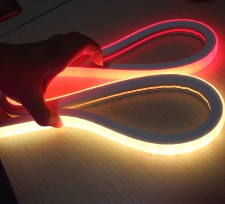 Lâmpadas de neon flex /RGB à prova d'água LED Multicolor Mudança Flexível Lâmpadas de corda de neon quadrado 17x17mm