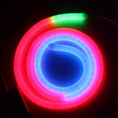 RGB Pixel LED Neon digital 360 graus Neon Flex tubo P943 DMX tiras 18mm dia