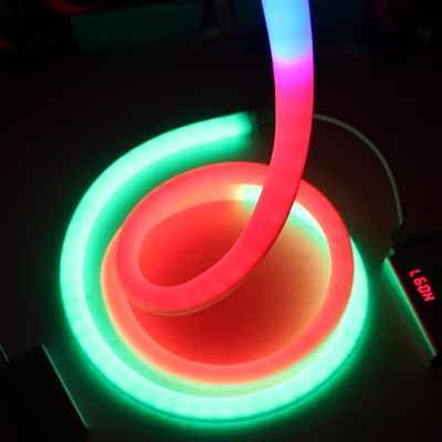 Impressionante neon redondo de 360 graus LED flexível digital dmx neon tira luz dmx pixel neon corda