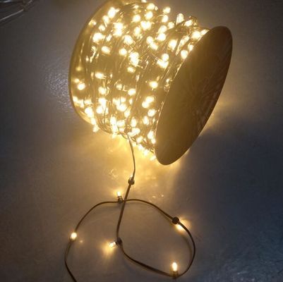 100m bobina cristalina quente linha de clip branco 666 LED luzes de Natal decorativas cordas