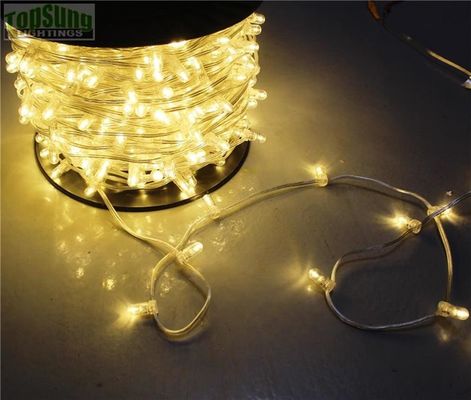 Decorações de árvore de Natal Cable transparente Fairy Lights 12V LED Clip Lights luces navidad