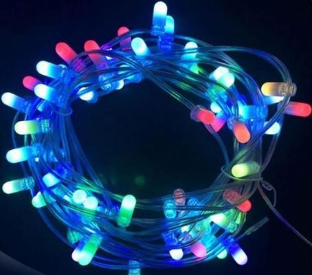 100m led string luzes de fada exterior decorativo rgb cor mudando clip de cristal cordas 666 led