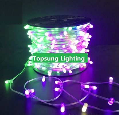 Lâmpadas de árvore de Natal decorativas ao ar livre 100m 666 leds cor mudando 12V LED Clip Lights