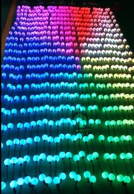 10 ft bobina DMX 24v 50mm RGB pixel led linhas de luz globo 3D bolas para projeto de decoração ao ar livre