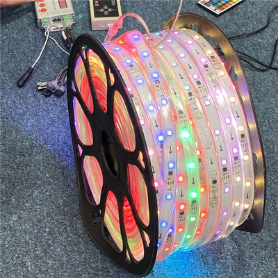 50m bobina Lâmina LED RGB programável com IC incorporado SMD5050 cor mágica de alto brilho