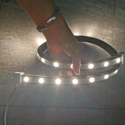 Lâmpadas de paisagem LED de corda de PVC preta Lâmpadas de lavagem de parede LED Flexível
