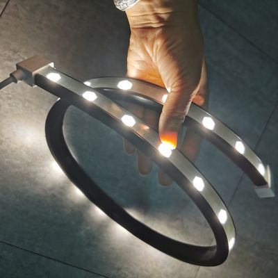 Lâmpadas de paisagem LED de corda de PVC preta Lâmpadas de lavagem de parede LED Flexível