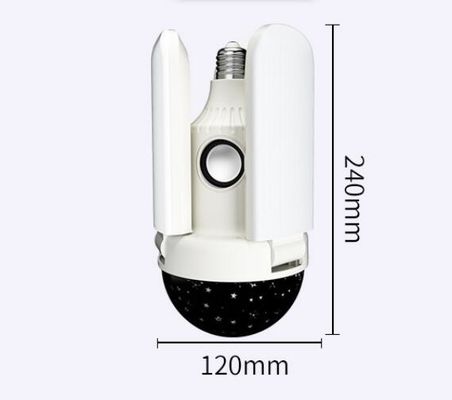 Bluetooth 40w LED Iluminação de painel de teto E27 E40 Lâmina de ventilador dobrável